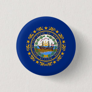 New Hampshire Staatsflagge Button