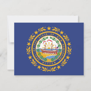 New Hampshire Staatsflagge Raleigh Souvenir Postkarte