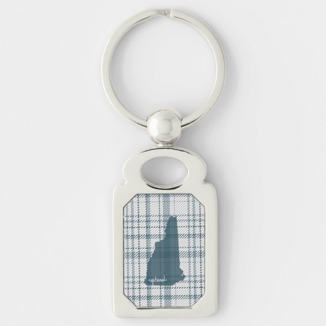 New Hampshire State Plaid Keychain Schlüsselanhänger (Vorderseite)
