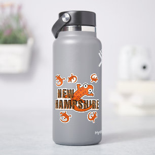 New Hampshire State Symbol Rotgefleckter Wassermol Aufkleber