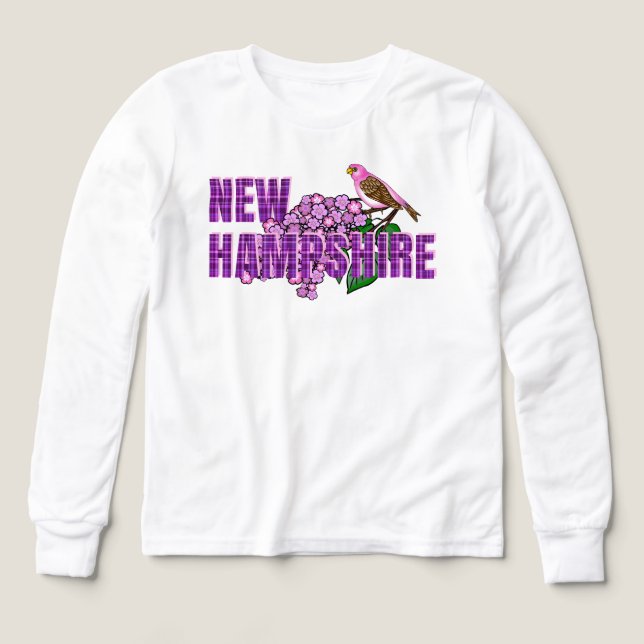 New Hampshire State Symbols Purple Finch & Lilacs (Design Vorderseite)