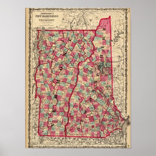 New Hampshire und Vermont Poster (Vorne)