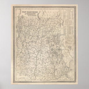 New Hampshire und Vermont Poster