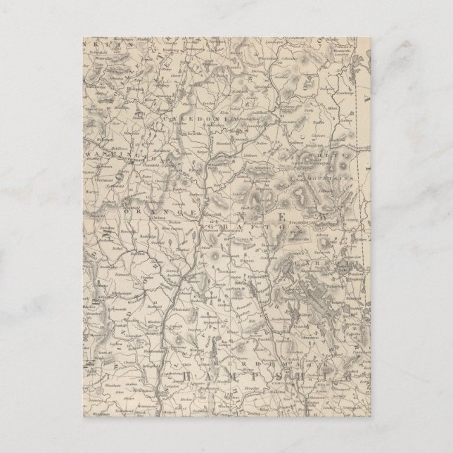 New Hampshire und Vermont Postkarte (Vorderseite)