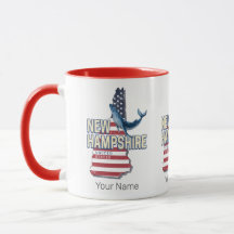 New Hampshire United Staaten Retro Staat Map