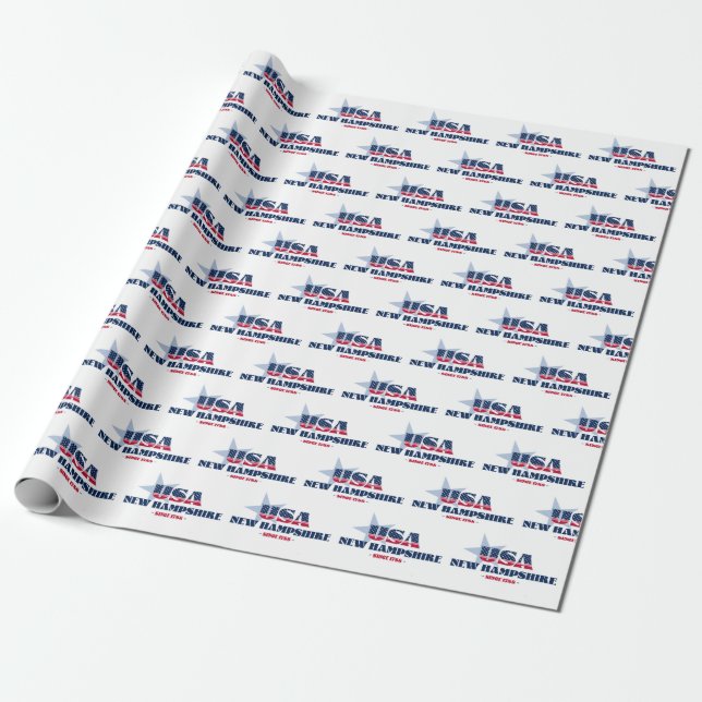 New Hampshire US Flagge Staat Geschenkpapier (Ungerollt)