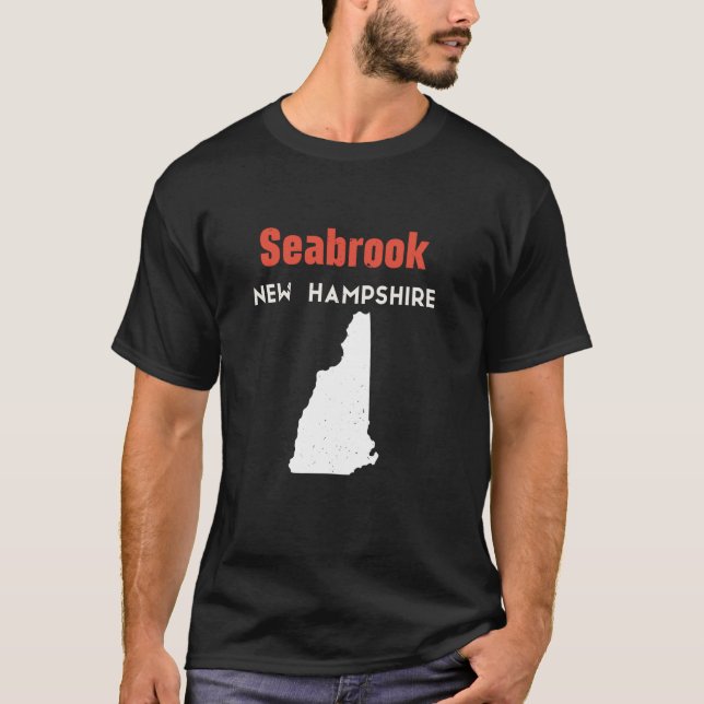 New Hampshire USA Staat America Travel Seabrook T-Shirt (Vorderseite)
