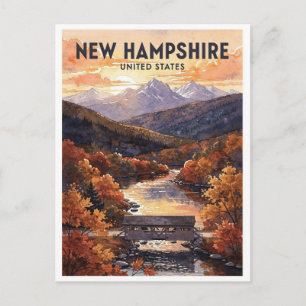 New Hampshire USA Vintage Reise Postkarte