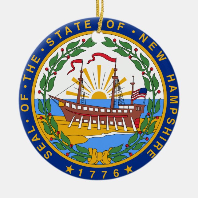 New Hampshire * Verzierung Keramik Ornament (Vorne)