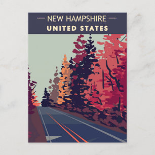 New Hampshire Vintage Travel Berge Postkarte