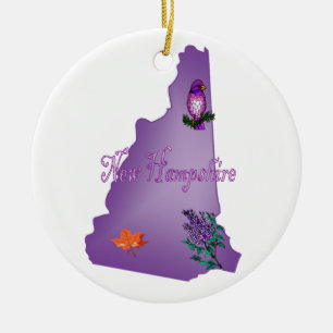 New Hampshire-Weihnachtsbaum-Verzierung Keramikornament