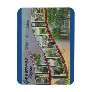 New Hampshire, weißer Gebirgsmagnet Magnet