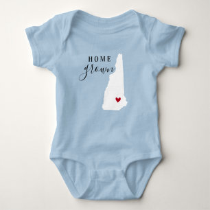 New Hampshire Zuhause Grown Staat T-Shirt Baby Strampler