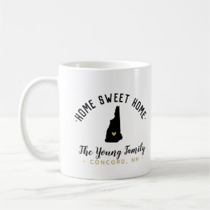 New Hampshire Zuhause Sweet Zuhause Family Monogra Tasse