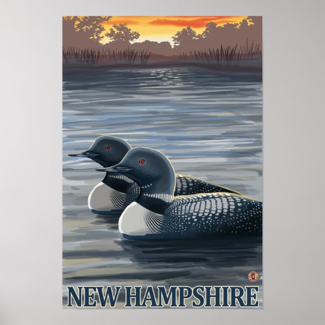 New HampshireCommon Loon Poster (Vorne)