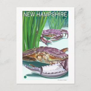 New HampshireCrab und Fisherman Postkarte