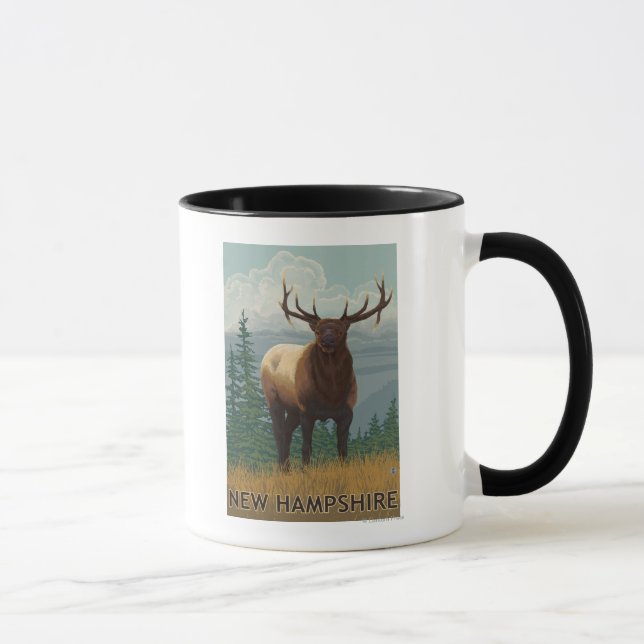 New HampshireElk Scene Tasse (Rechts)