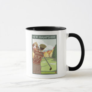 New HampshireGolfing Scene Tasse