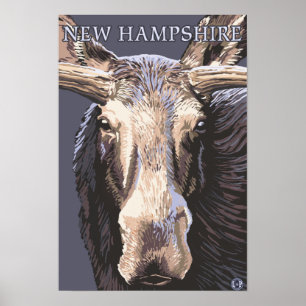 New HampshireMoose Up Nah Poster