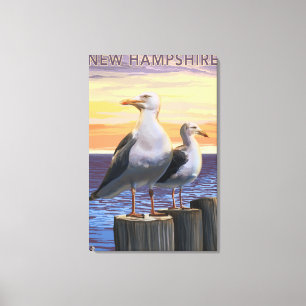 New HampshireSea Gulls Scene Leinwanddruck