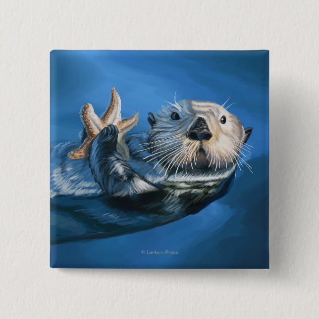 New HampshireSea Otter Scene Button (Vorderseite)
