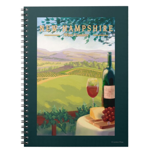 New HampshireWeinlandschaft Notizblock (Vorderseite)