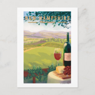 New HampshireWeinlandschaft Postkarte