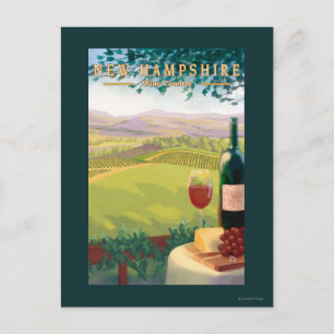 New HampshireWeinlandschaft Postkarte
