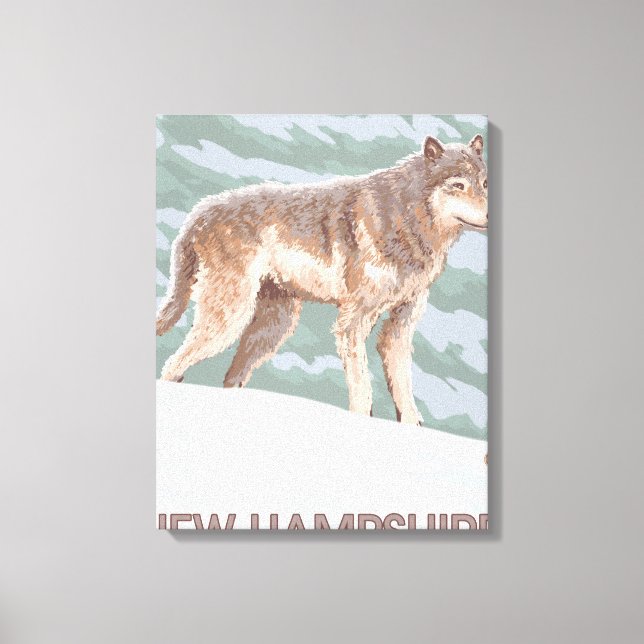 New HampshireWolf Scene Leinwanddruck (Vorderseite)