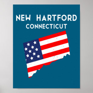 New Hartford Connecticut Usa Staat Amerika Reisen Poster