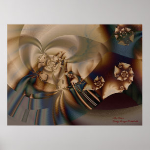 New Hat 2 Abstrakte Fine Fraktal Art Poster