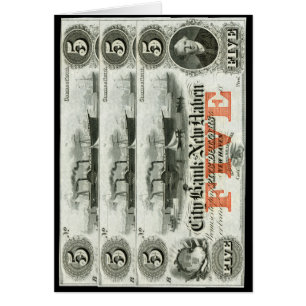 New-Haven 1855 fünf Dollar-Anmerkung