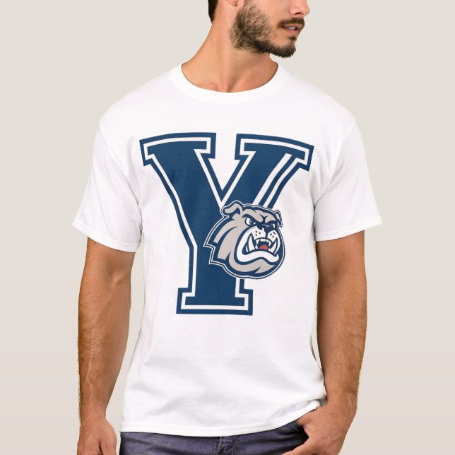 New Haven Bulldog Emblem - Klassische Uni T-Shirt (Vorderseite)