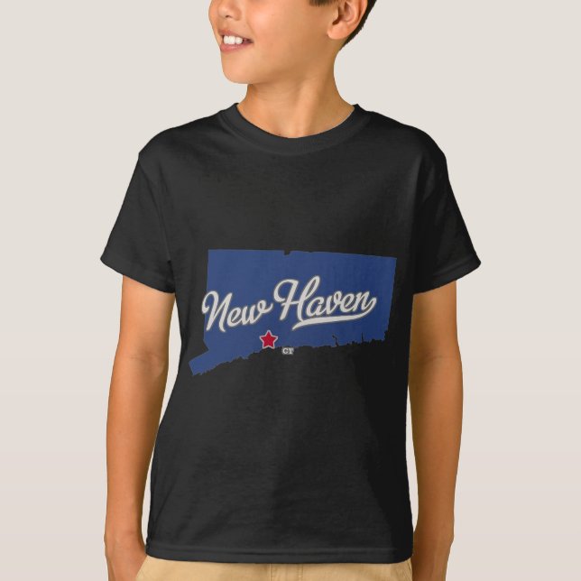 New Haven Connecticut Ct Map  T-Shirt (Vorderseite)
