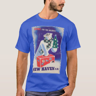 New Haven Connecticut Retro Vintage Travel Poster T-Shirt