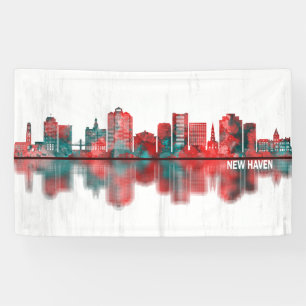 New Haven Connecticut Skyline Banner