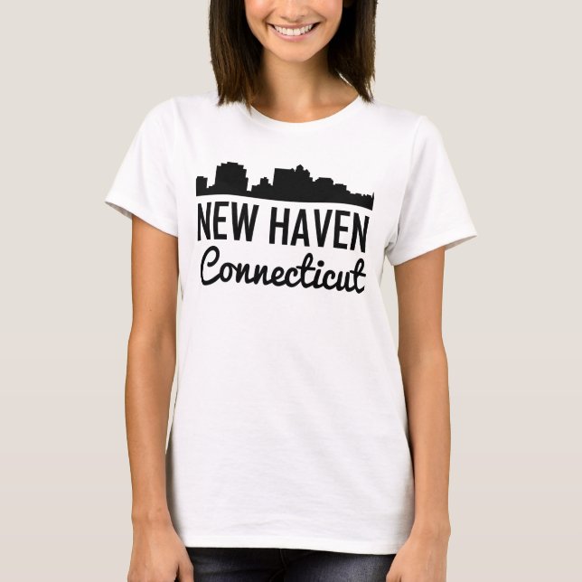 New-Haven Connecticut Skyline T-Shirt (Vorderseite)
