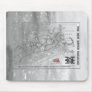 New Haven Eisenbahnkarte 1956 Mousepad