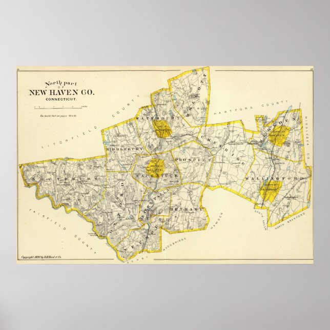 New Haven Landkreis Connecticut Poster (Vorne)