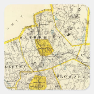 New Haven Landkreis Connecticut Quadratischer Aufkleber