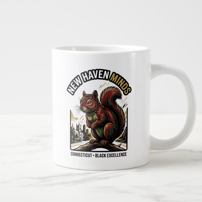 New Haven Minds Red Squirrel Black Excellence Art Jumbo-Tasse (Rechts)