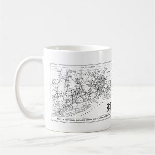 New Haven Railroad 1956 Karte Kaffeetasse