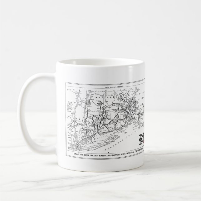 New Haven Railroad 1956     KarteKaffeemaschine Ta Kaffeetasse (Links)