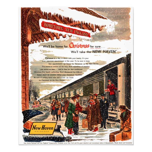 New Haven Railroad Christmas 1947 Fotodruck (Vorne)