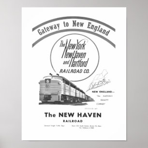 New Haven Railroad-Gateway nach Neuengland 1950 Poster