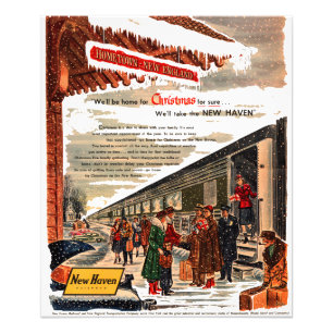 New Haven Railroad Weihnachten 1947 Fotodruck