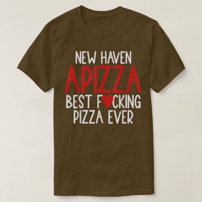 New Haven Style Apizza Beste Pizza Liebhaber Conne T-Shirt (Design vorne)
