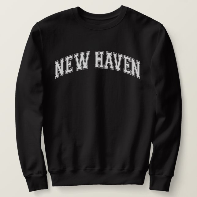 NEW HAVEN University Style Sweater Uni Sweatshirt (Design vorne)