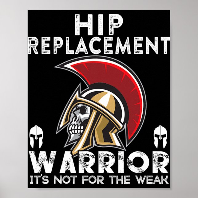 New Hip Replacement Men Women Warrior Awareness Gi Poster (Vorne)