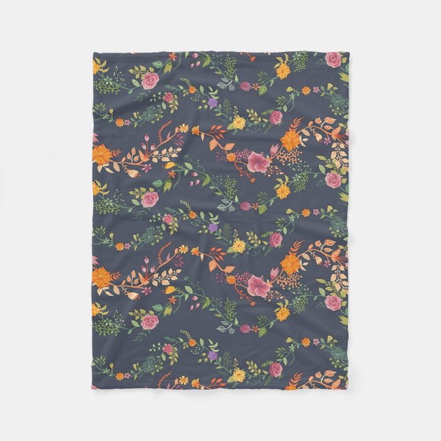 New Home Gift Simple Floral Pattern Fleecedecke (Vorderseite)